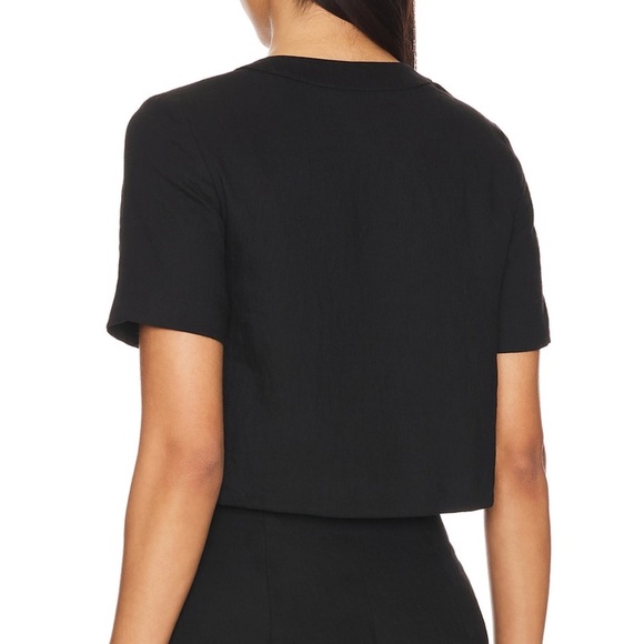 [Never Worn] Amanda Uprichard Black Button-Down Shirt - Picture 3 of 5